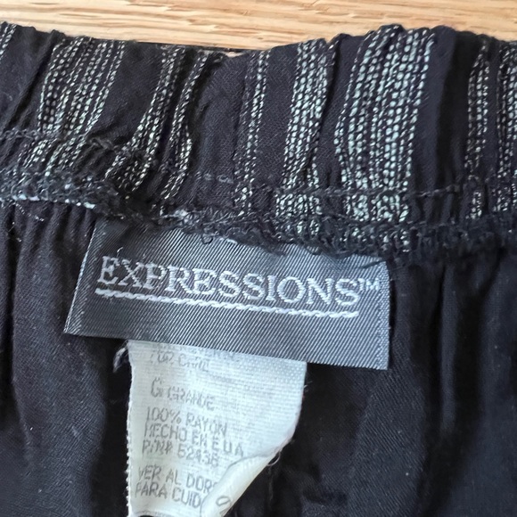 Comfy elastic loose striped pants - size Large - Picture 2 of 4